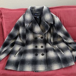 Plaid Peacoat jacket